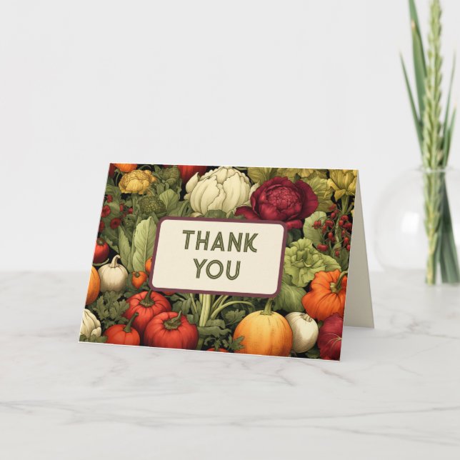 Carte de remerciements - Thème Jardin Végétal (Som (Devant)
