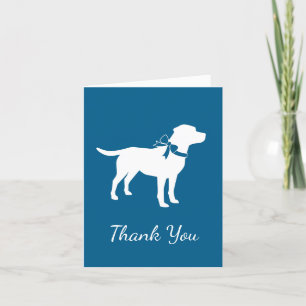 Carte De Remerciements Thème Labrador - Baby shower de chien Blue Lab
