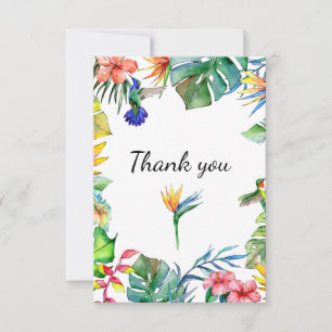 Carte De Remerciements Thème Paradis tropical