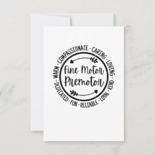 Carte De Remerciements Thérapeute de l'ergothérapie à moteur fin