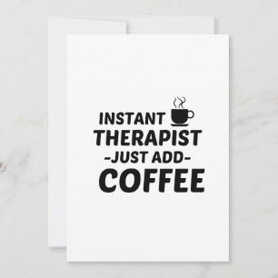 CARTE DE REMERCIEMENTS THÉRAPEUTE INSTANT AJOUTER DU CAFÉ
