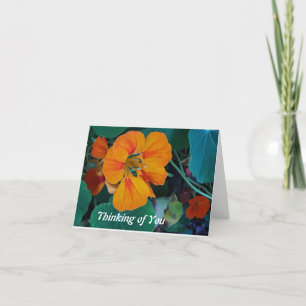 Carte De Remerciements Thinking of You Nasturtium Card