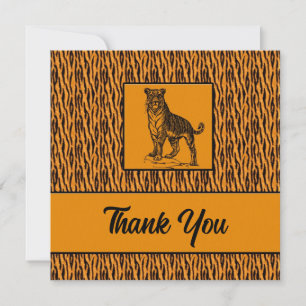 Carte De Remerciements Tiger Print Professionnel
