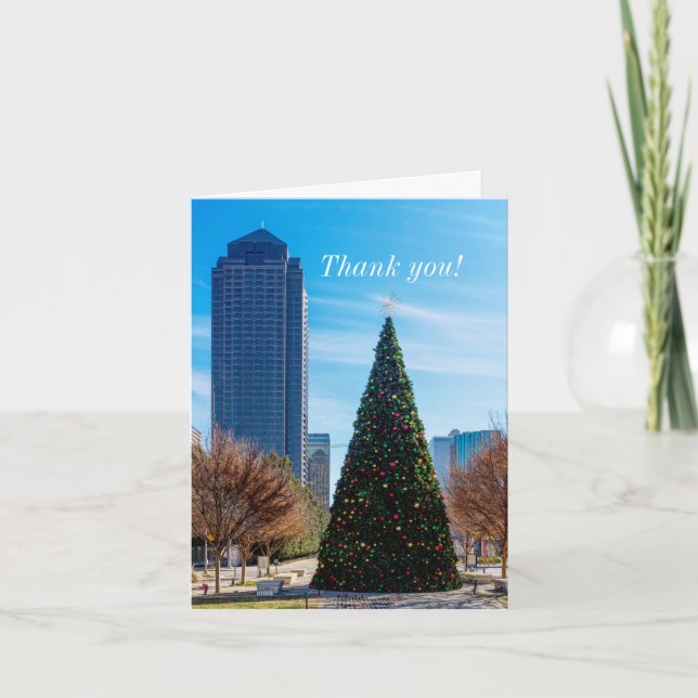 Carte De Remerciements Tis the Season In Dallas Thank You Card (Devant)