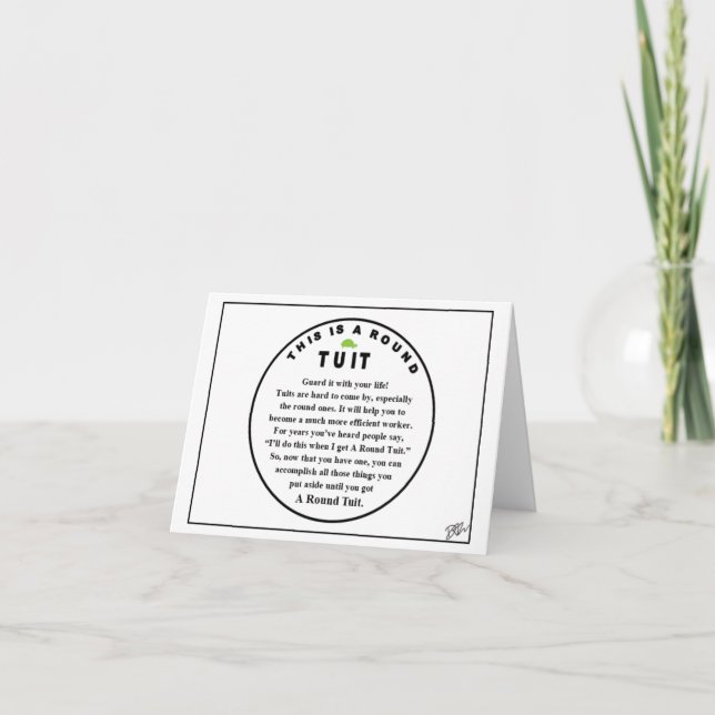 Carte De Remerciements TOIT ROND Vide (Devant)