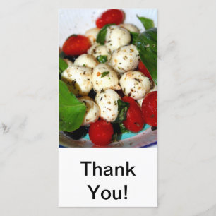 Carte De Remerciements Tomate-cerise et salade de mozzarella