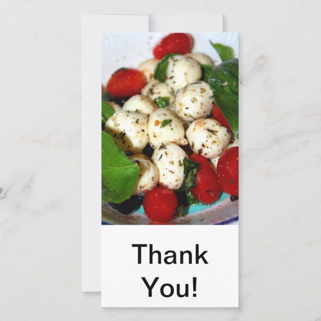 Carte De Remerciements Tomate-cerise et salade de mozzarella (Devant)