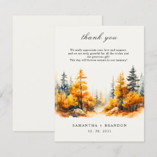 Carte De Remerciements Tomber amoureux Forêt