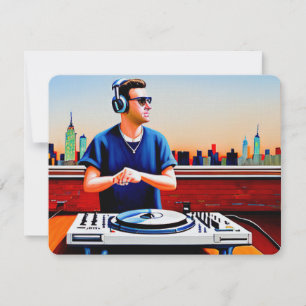 Carte De Remerciements Top Dj du toit New York