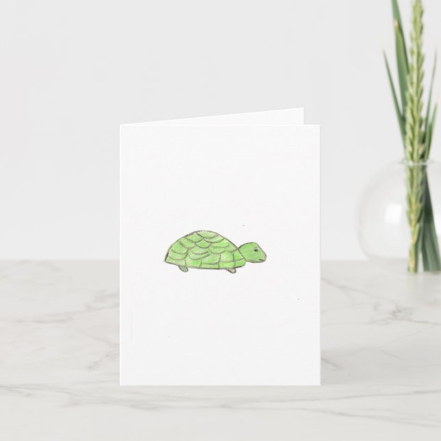 Carte De Remerciements Tortue (Devant)