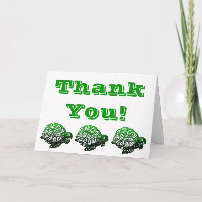 Carte de remerciements tortue (Devant)