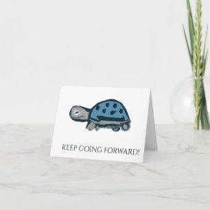 Carte De Remerciements Tortue fantaisiste "Continuez vers l'avant"