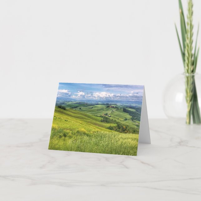 Carte De Remerciements Toscane, Italie, collines (Devant)
