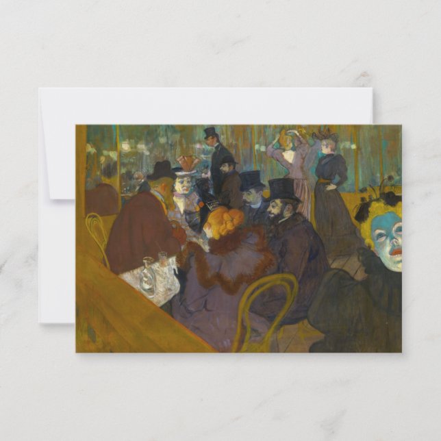 Carte De Remerciements Toulouse-Lautrec - Au Rouge (Devant)
