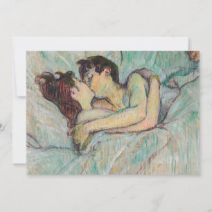 Carte De Remerciements Toulouse-Lautrec - En Lit, Baiser