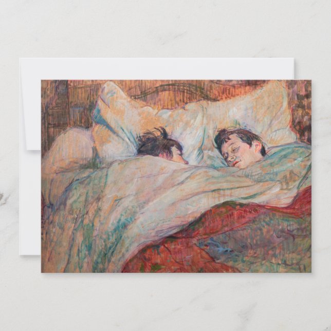 Carte De Remerciements Toulouse-Lautrec - Le Lit (Devant)
