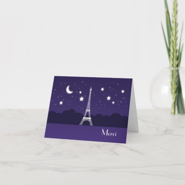 Carte De Remerciements Tour Eiffel (Devant)