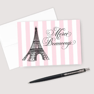 Carte De Remerciements Tour Eiffel vintage Paris Fête des mariées