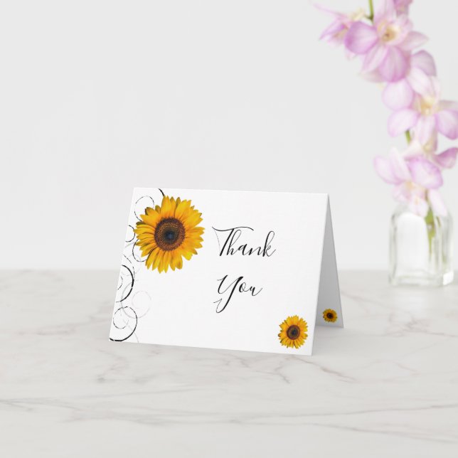 Carte de remerciements tournesol (Orchidée)