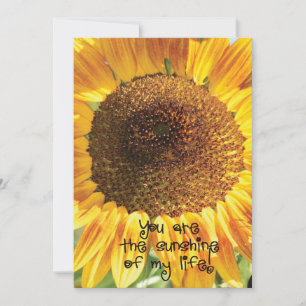 Carte De Remerciements Tournesol Vous êtes le soleil