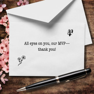 Carte De Remerciements Tous les yeux sur votre MVP
