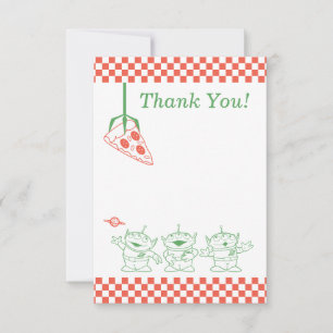 Carte De Remerciements Toy Story Anniversaire des enfants Pizza Planet