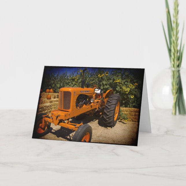 Carte de remerciements Tracteur Allis Chalmers (Devant)