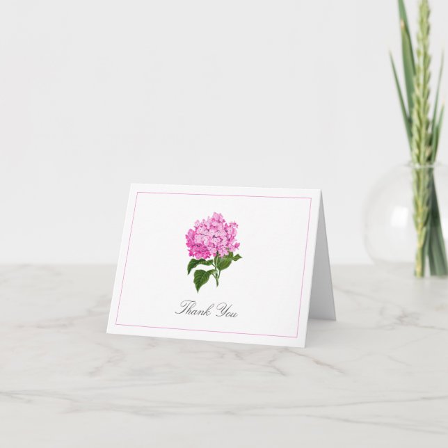 Carte de remerciements traditionnel à fleurs d'Hyd (Devant)