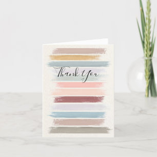 Carte De Remerciements Traits de pinceau pastel tous les jours