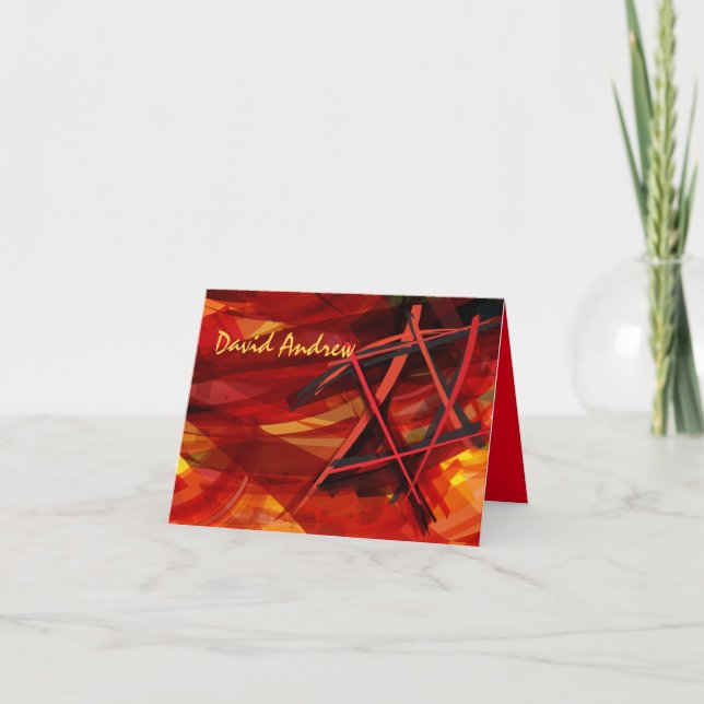 Carte de remerciements transparent de Mitzvah de (Devant)