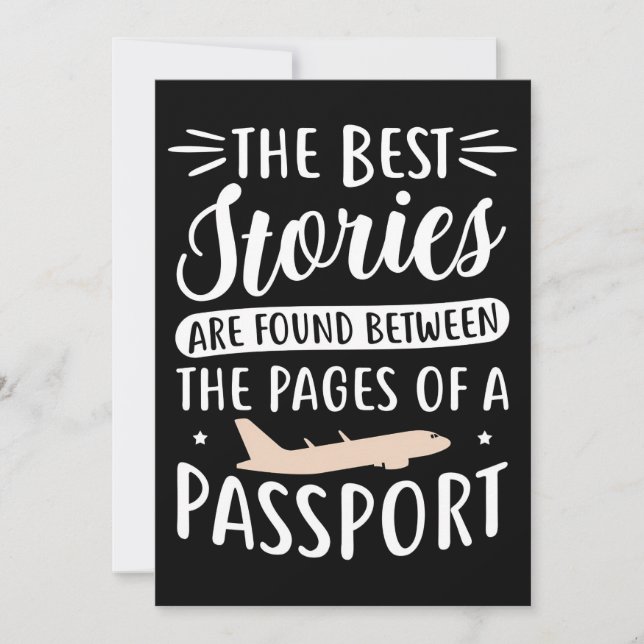 Carte De Remerciements Travel Art Les Meilleures Histoires De Voyage (Devant)