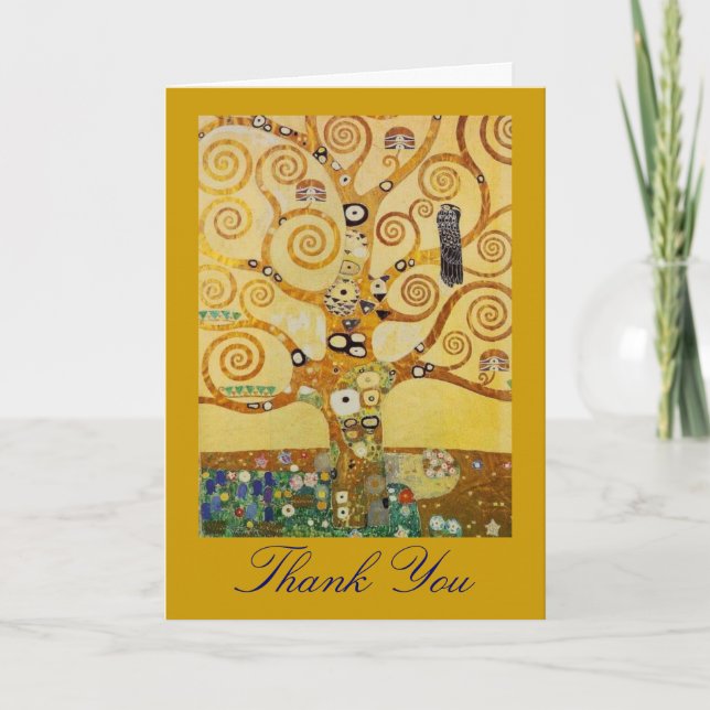 Carte De Remerciements Tree of Life by Klimt (Devant)