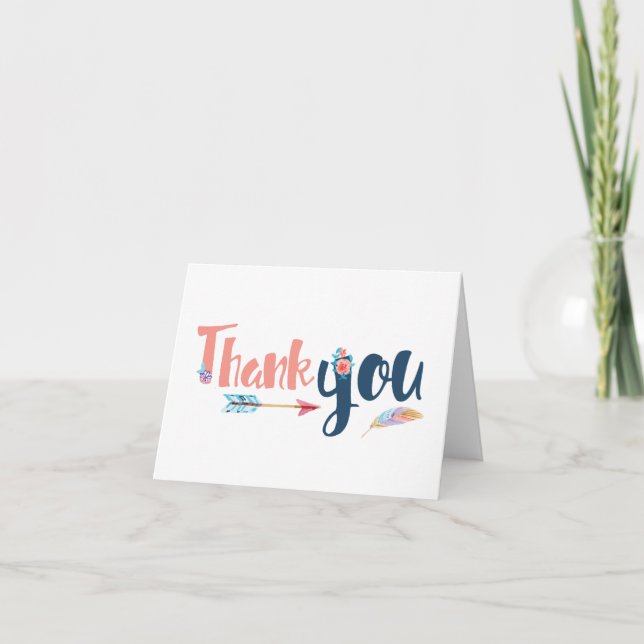 Carte de remerciements tribale (Devant)