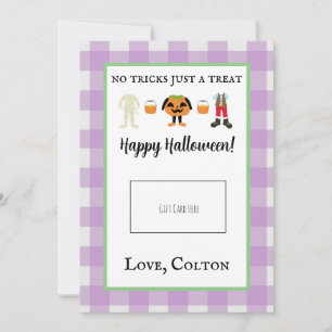 Carte De Remerciements Trick enseignant ou traitement Halloween Titulaire