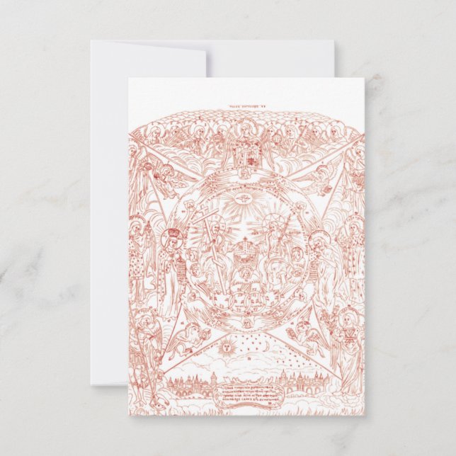 Carte De Remerciements Trinité sainte dans la gloire (Devant)