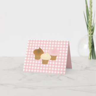 Carte De Remerciements Trio Cupcake