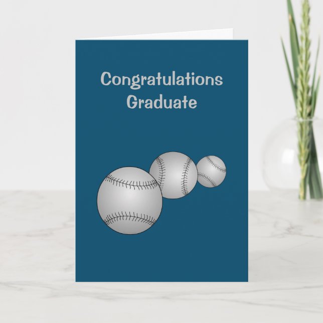 Carte De Remerciements Trois Baseballs (Devant)