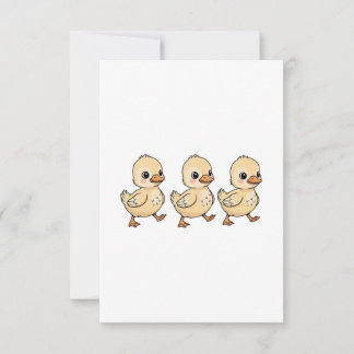 Carte De Remerciements Trois colliers marchant dans une rangée - mignon