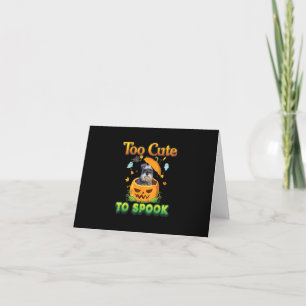 Carte De Remerciements Trop mignon Pour Parler Schnauzer Chien Halloween 
