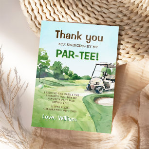 Carte De Remerciements Trou Dans Un Golf Anniversaire Par-Tee