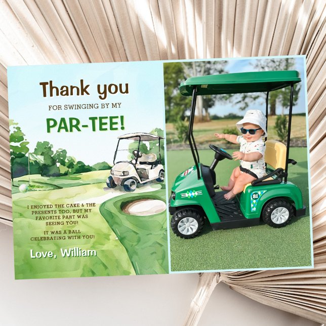 Carte De Remerciements Trou En Un Golf Anniversaire Photo Par Tee (Créateur téléchargé)