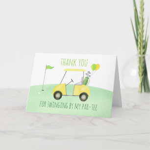 Carte De Remerciements Trou En Un Golf Premier Anniversaire