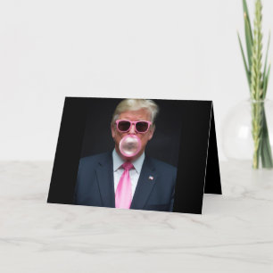 Carte De Remerciements Trump Pink Bubble Gum Président 47 USA