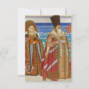Carte De Remerciements « Tsar Saltan et Babarikha » par Ivan Bilibine
