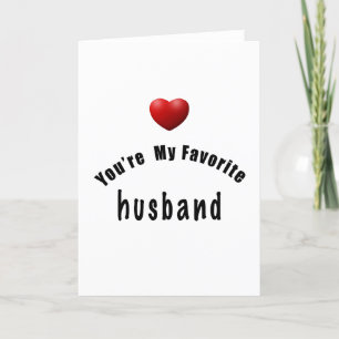 Carte De Remerciements Tu es mon mari favori