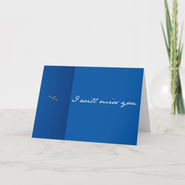 Carte De Remerciements Tu me manqueras ! (Devant)