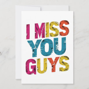Carte De Remerciements Tu me manques les gars