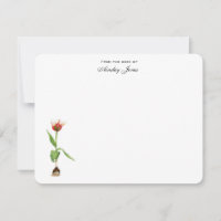 Tulipe Aquarelle Personnalisé Plat