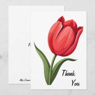 Carte De Remerciements Tulipe de fleurs