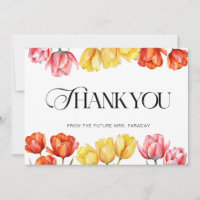 Tulipes Florales Roses Orange Moderne pour une Fêt